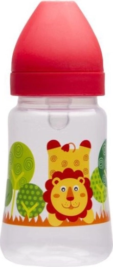Dojčenská fľaša so širokým hrdlom Akuku 250 ml červená