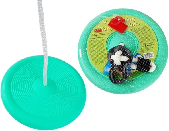 Okrúhla tanierová hojdačka pre deti – Zelená