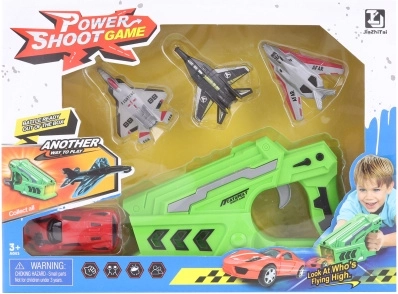 Vystreľovačka s autíčkom a lietadlami pre deti