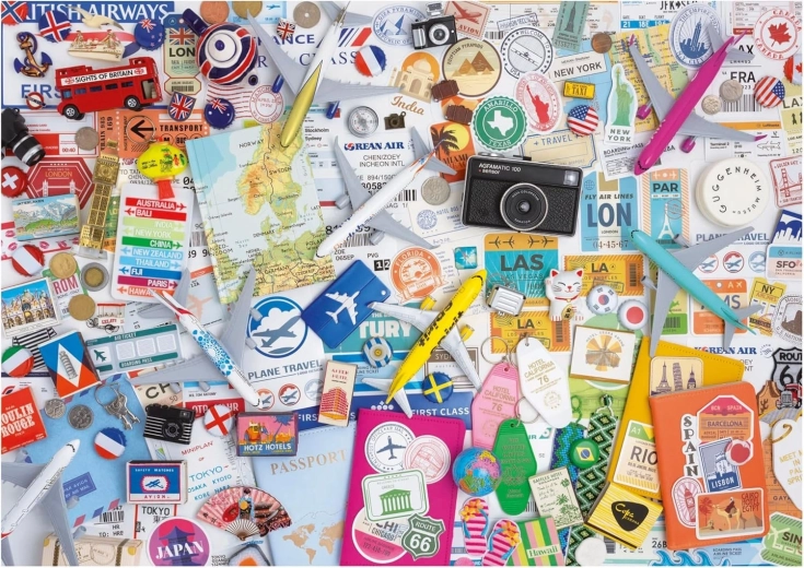 Puzzle Cestovná koláž 1000 dielikov EDUCA
