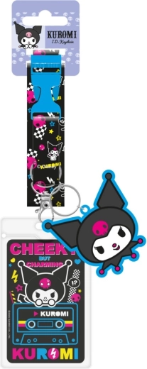 Kuromi šnúrka na krk s príveskom a držiakom karty