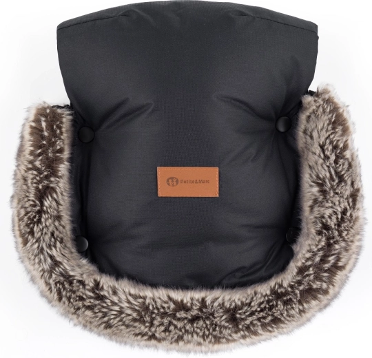 Petite&Mars rukavice na kočík Furry forever black