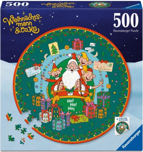 Ravensburger okrúhle puzzle Tajomný svet Santa Clause 500 dielikov