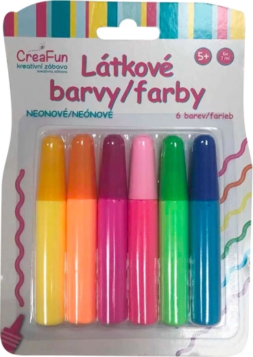 CreaFun textilné farby neon – sada 6×42 ml