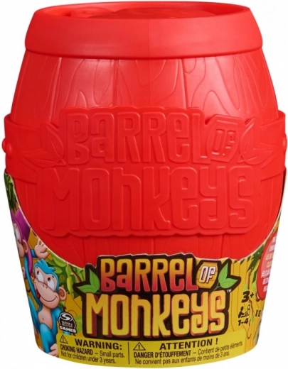 Rodinná zručnostná hra Barrel of Monkeys – Sud plný opičiek