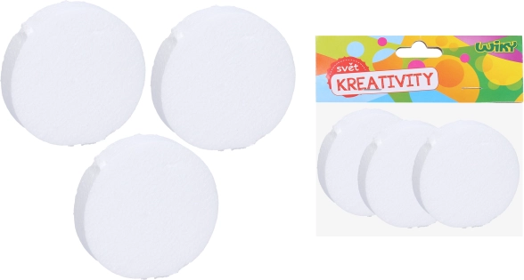Dekoračné kolo z polystyrénu 10x2,5 cm, sada 3 kusy