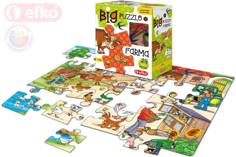 Efko baby puzzle big farma – veľké dieliky 24 dielikov