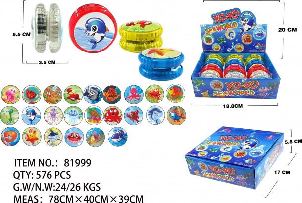 Jojo so svetelnými efektmi 5,5 cm – motív mora