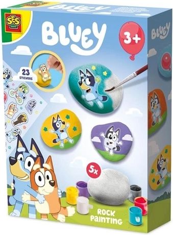 SES Bluey sada na maľovanie kamienkov