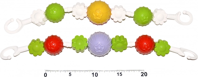 Reťaz na kočiar kvetinky a gule