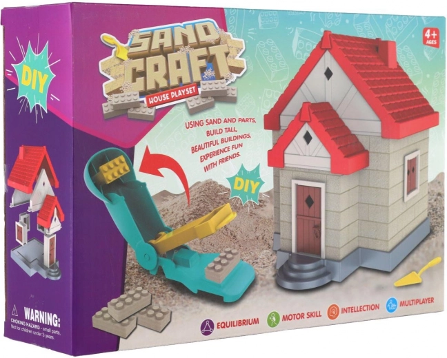 Stavebnica domček z modelovacieho piesku s doplnkami