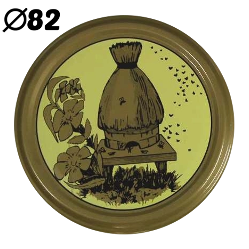 Viečka na zaváracie poháre 82 mm so 6 zámkami, dizajn Stará Chata, 10 ks