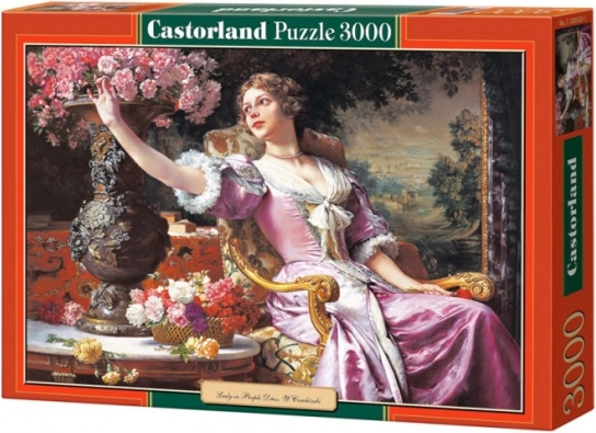 Puzzle 3000 dielikov žena v fialových šatách od W. Czachórski