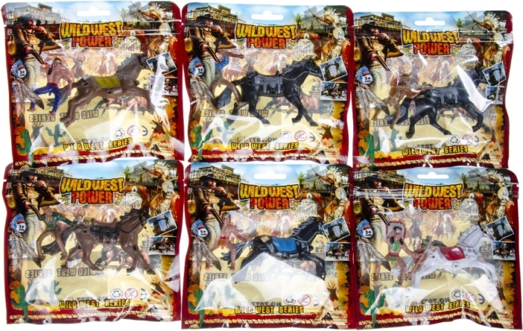 Wildwest power figúrka jazdca na koni (kovboj alebo indián) - 1 kus