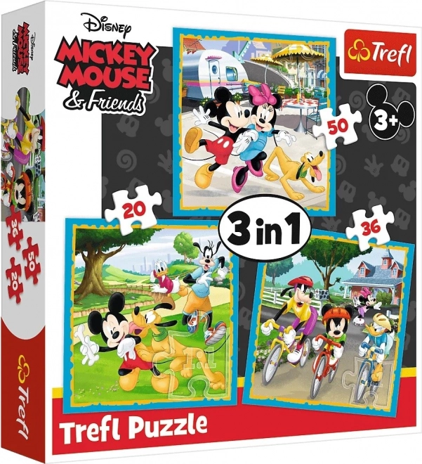 Puzzle 3 v 1 MICKEY MOUSE a priatelia
