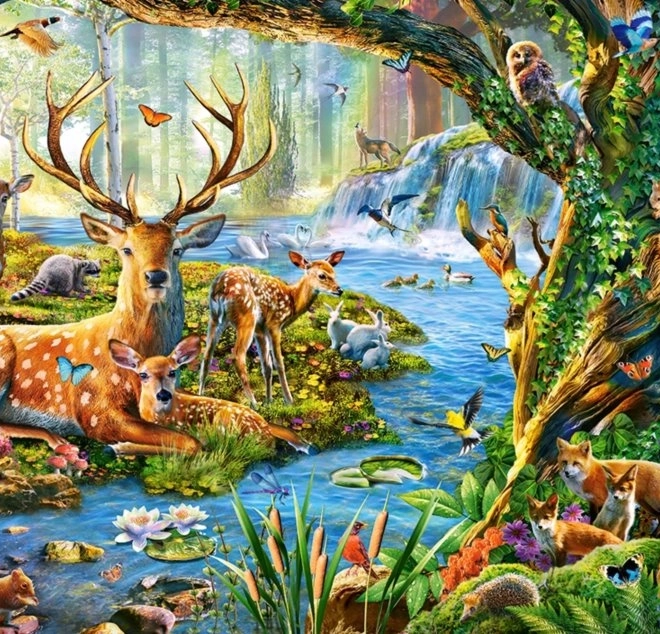 Puzzle Život v lese 500 dielikov