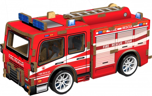 3D puzzle drevené Hasičské auto 12 cm
