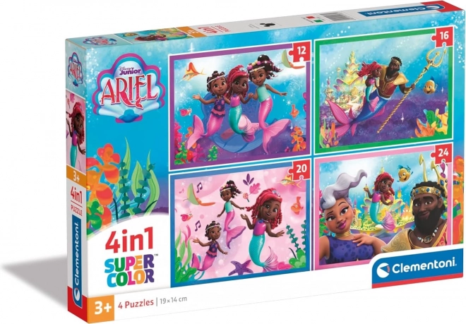 Clementoni puzzle Ariel 4 v 1 (12–24 dielikov)