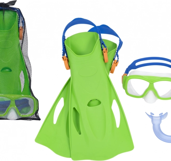 Šnorchlovací set Explora Essential pre mládež – Zelený