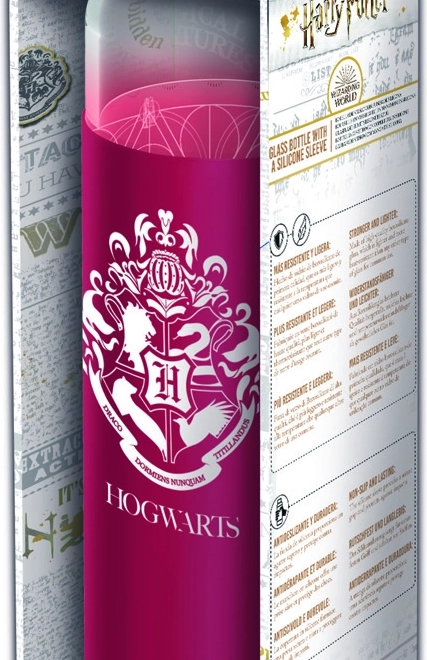 Sklenená fľaša so silikónovým návlekom HARRY POTTER 585 ml