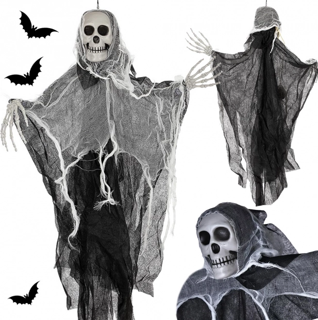 Halloweenská závesná dekorácia duch so smrťou