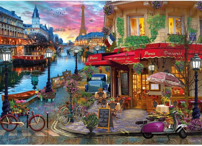 Puzzle západ slnka nad Seinou XL 500 dielikov