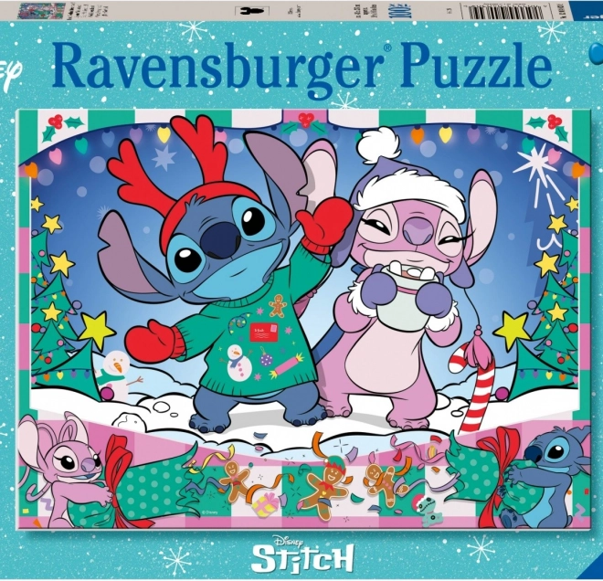 Puzzle 100 dielikov DISNEY Stitch Vianoce