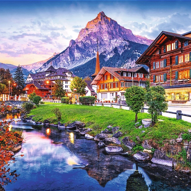 Puzzle 1000 dielikov – alpské mesto vo Švajčiarsku PHOTO ODYSSEY TREFL