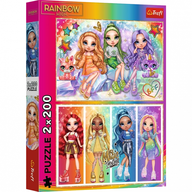 Puzzle 2x200 Rainbow High bábiky