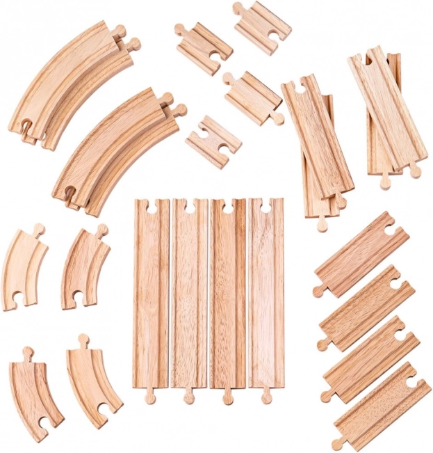 Drevená Koľaje Súprava 24 Dielov Bigjigs Rail