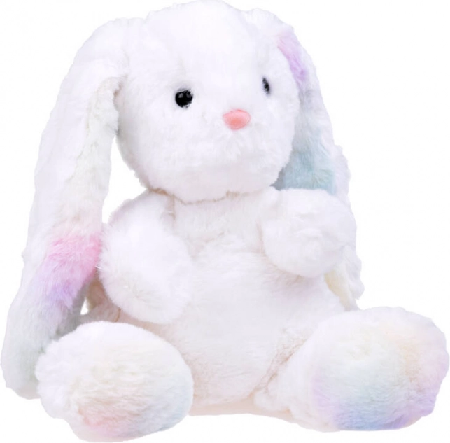 Plyšový biely dúhový zajačik 24 cm