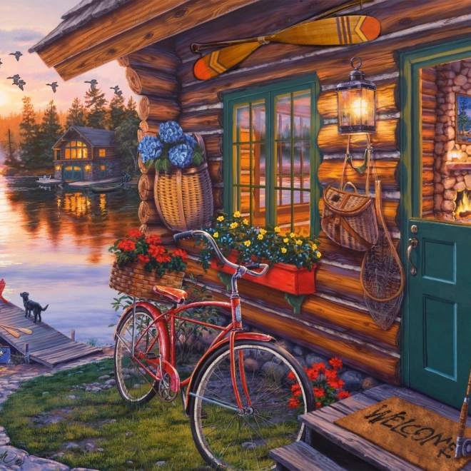 Puzzle Chata pri jazere 1000 dielikov od Schmidt