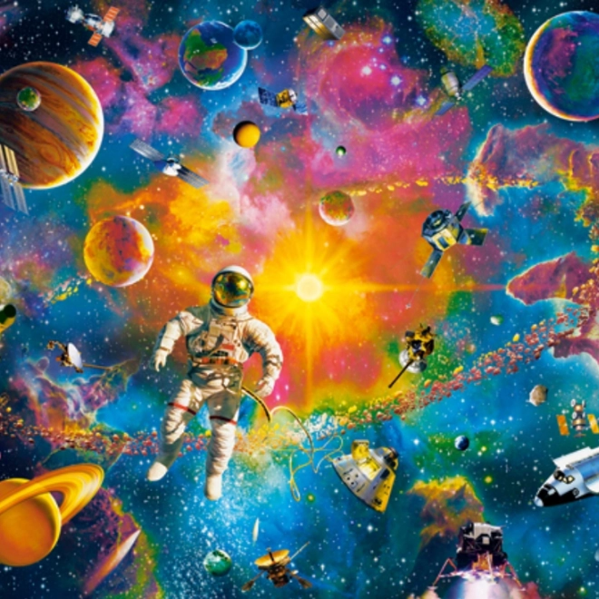 Puzzle 200 dielikov Muž vo vesmíre