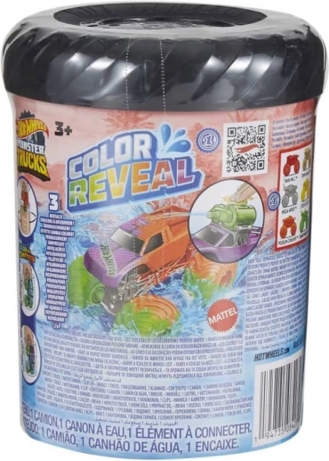 Hot Wheels Monster Trucks Color Reveal – autíčko s meniacou sa farbou 1:64 s vodnou nádržou