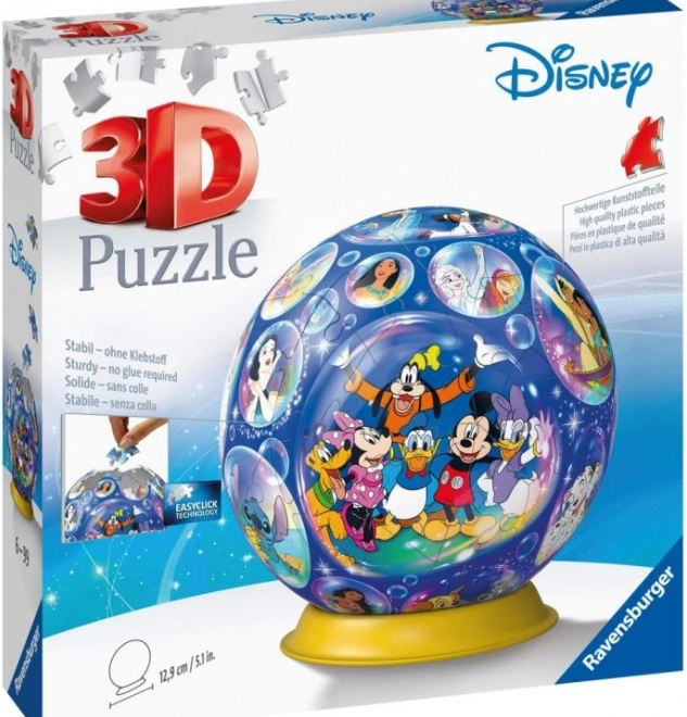 Guľa 3D puzzle DISNEY od RAVENSBURGER, 72 dielikov