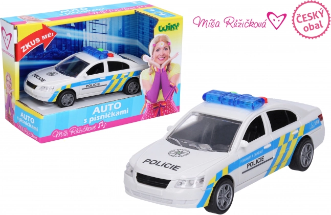 Policajné auto s efektmi 15,5 cm - Míša Růžičková