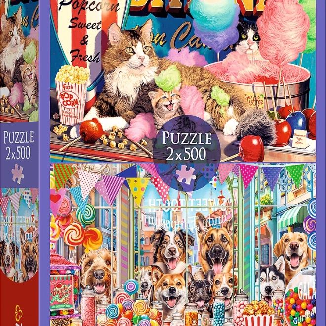 Puzzle 2x500 – chlpatí priatelia TREFL
