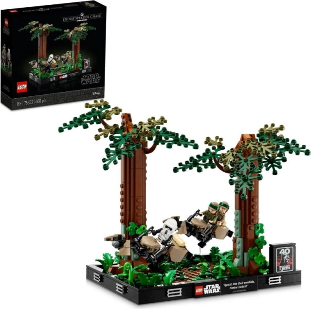 Lego Star Wars dioráma: hon na spídroch na Endore
