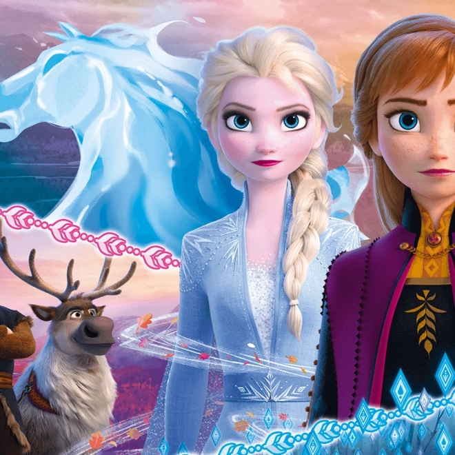 Puzzle 30 dielikov - Odvaha sestier - Disney Ľadové kráľovstvo 2