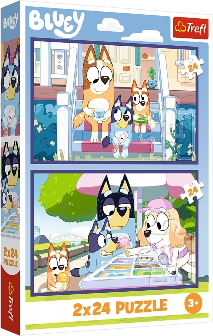 Puzzle 2x24 Veselá Bluey - BBC Bluey Trefl