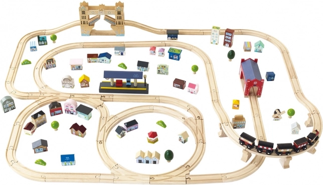 Le Toy Van Drevená vláčiková dráha Mesto