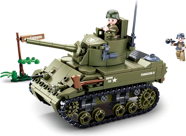 Sluban Army WW2 malý spojenecký tank – stavebnica