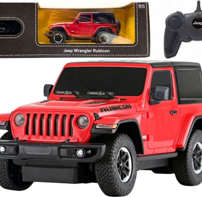 Diaľkovo riadené auto Jeep Wrangler Rubicon červený