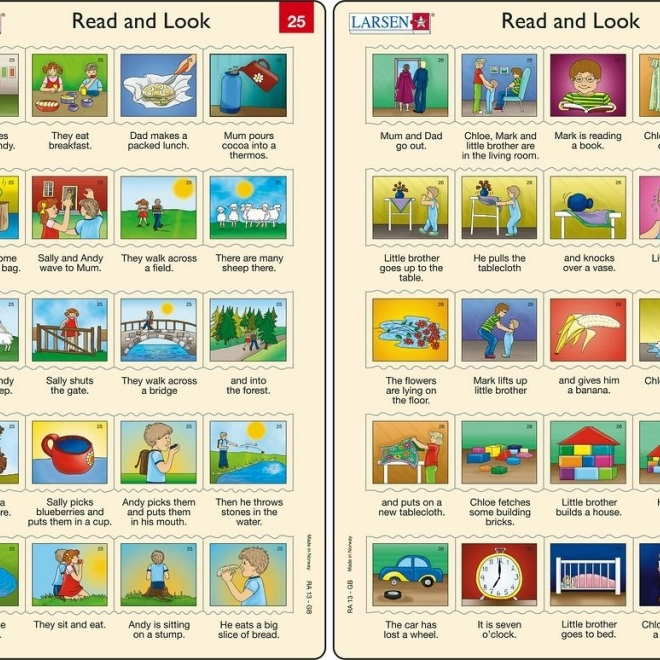 Puzzle angličtina – dlhšie vety, 20 dielikov