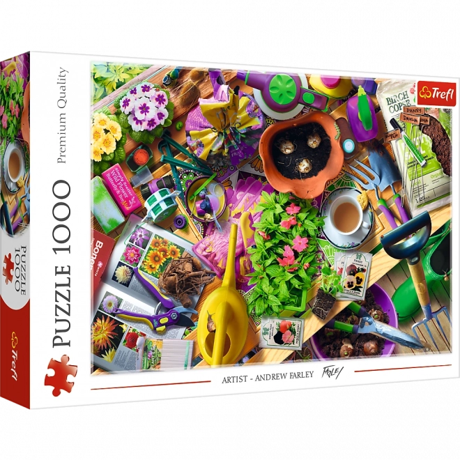 Puzzle 1000 dielikov – Upratovanie na záhrade TREFL
