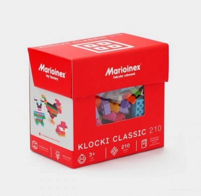 Stavebnica konštrukčných kociek Classic 210 dielov