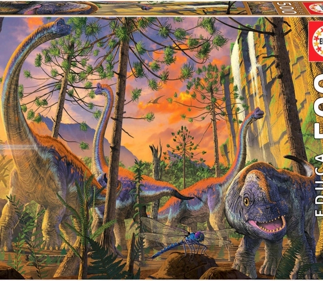 Puzzle EDUCA zvedavý dino – 500 dielikov