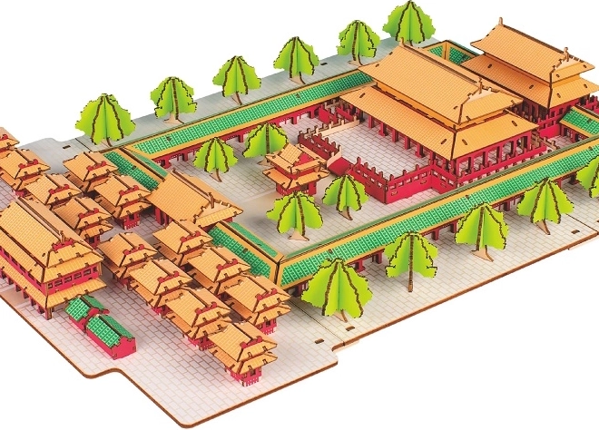 Woodcraft drevené 3D puzzle Konfuciov chrám