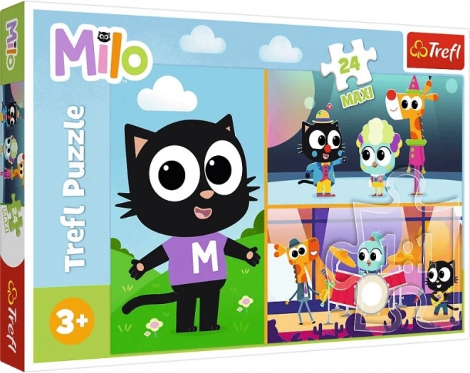 Puzzle 24 maxi – dobrodružstvo mačiatka Milo