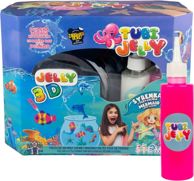 Tubi Jelly – kreatívna sada 8 farieb s veľkým akváriom Morská víla